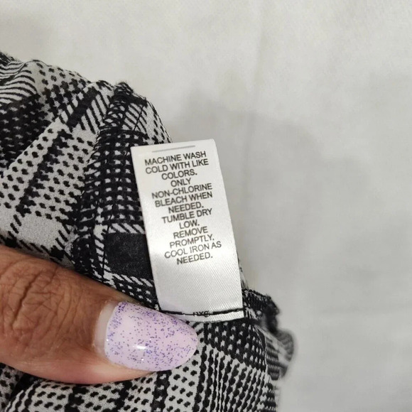 Cato Black Plaid Open Front Layering Jacket Sheer Women Size 18W 20W Tab Slv NEW - Picture 9 of 9